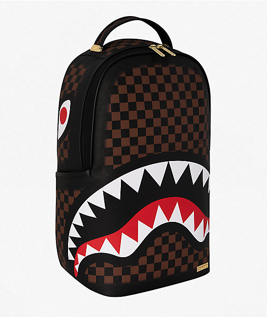 Sprayground Checker Fade Brown Backpack