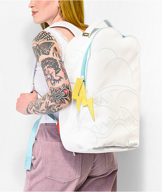Sprayground Cloud DLX White Backpack