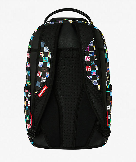 Sprayground Crazy Checkered Black Backpack
