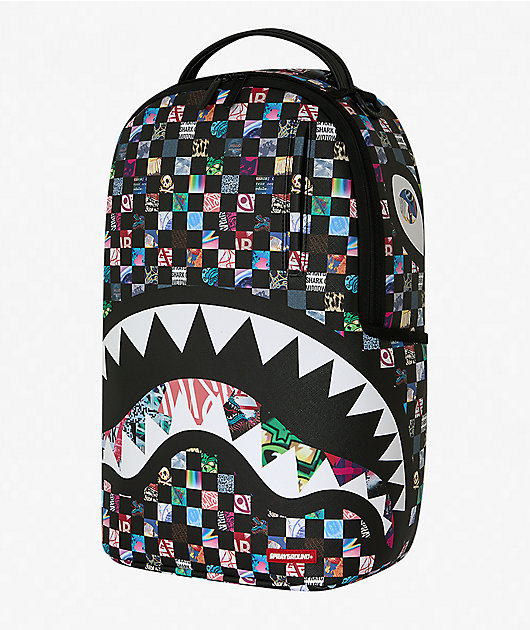 Sprayground Crazy Checkered Black Backpack