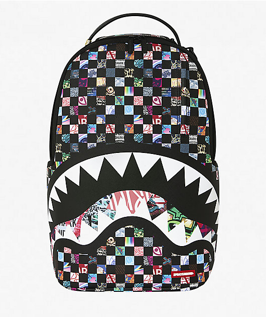 Sprayground Crazy Checkered Black Backpack