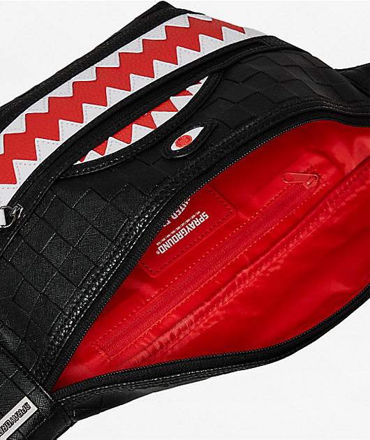Sprayground Cut And Paste Savvy Black Fanny Pack