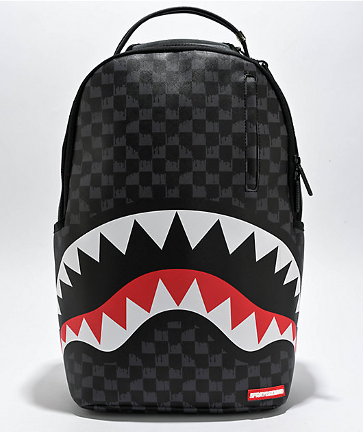 Sprayground Drip Checkerboard Shark Backpack Zumiez