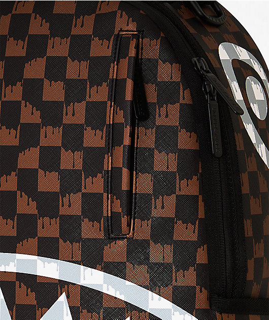 Sprayground Drip Shark Brown Backpack