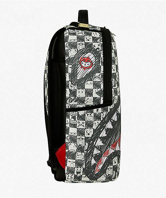 Sprayground Emote Checkered Green Backpack