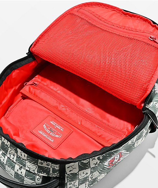 Sprayground Emote Checkered Green Backpack