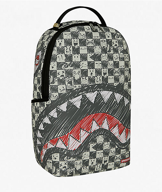 Sprayground Emote Checkered Green Backpack