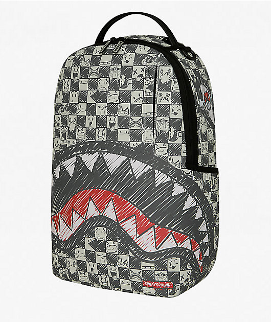 Sprayground Emote Checkered Green Backpack