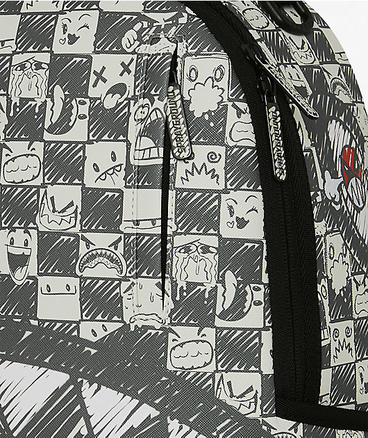 Sprayground Emote Checkered Green Backpack
