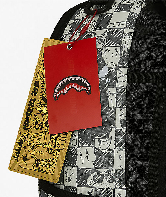 Sprayground Emote Checkered Green Backpack