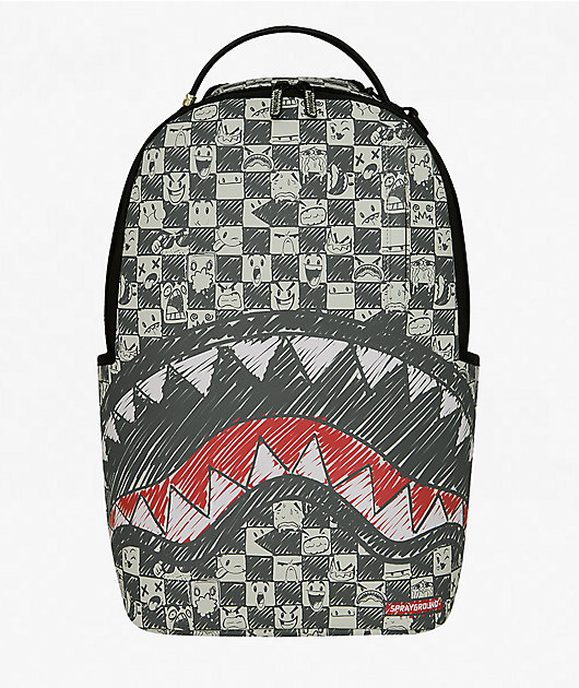 Sprayground Emote Checkered Green Backpack