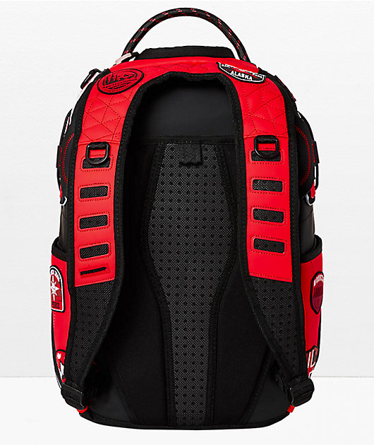 sprayground black and red