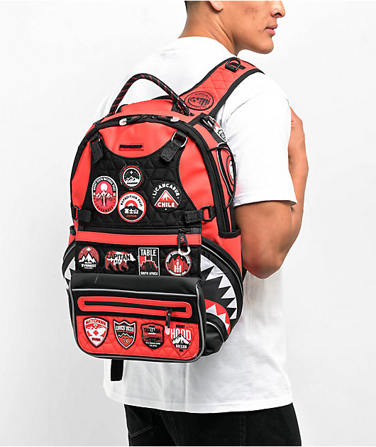 Sprayground Oversized Logo Red Backpack, Zumiez