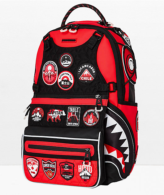 Sprayground Expedition Red & Black Backpack | Zumiez
