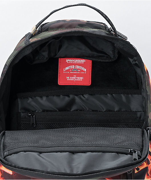 Sprayground Fire Shark Backpack