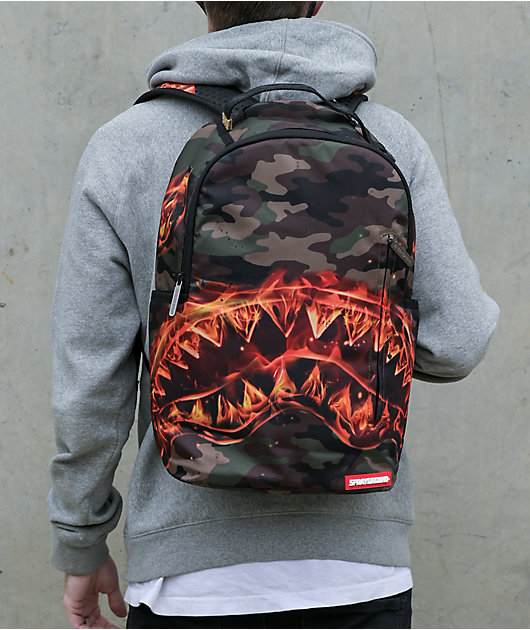 Sprayground Fire Shark Backpack