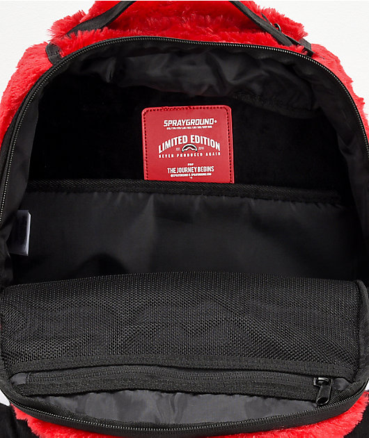 sprayground red shark backpack