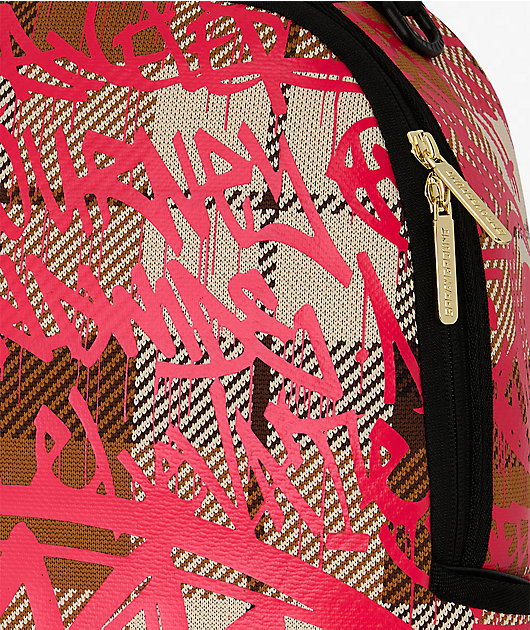 Sprayground Graffed Up Plaid Backpack