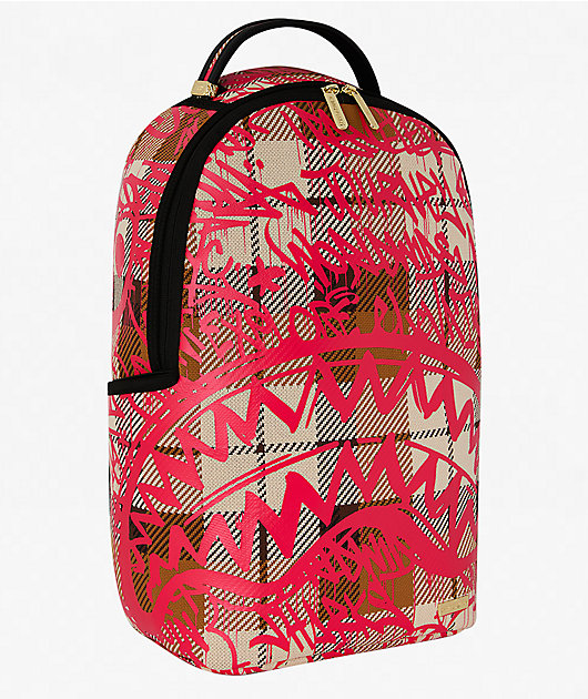 Sprayground Graffed Up Plaid Backpack