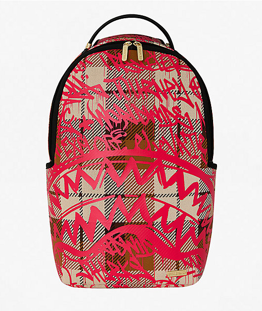 Sprayground Graffed Up Plaid Backpack