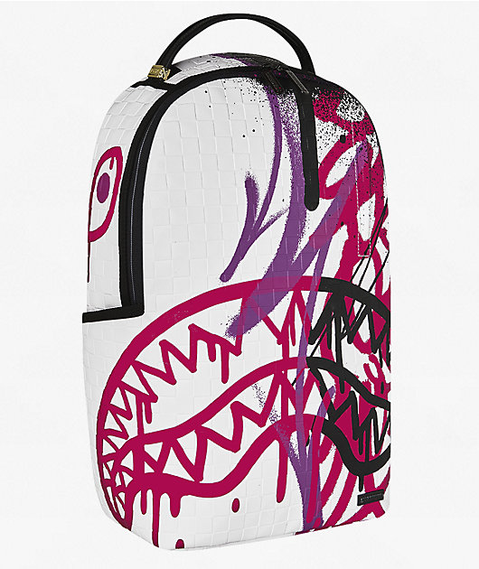 Sprayground Graffiti Mayhem Remix White Backpack | Zumiez