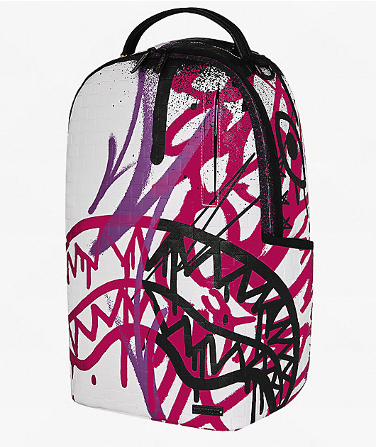 Sprayground Graffiti Mayhem Remix White Backpack | Zumiez