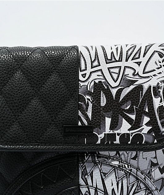 Sprayground Half Graff Quilted Black Crossbody Bag | Zumiez