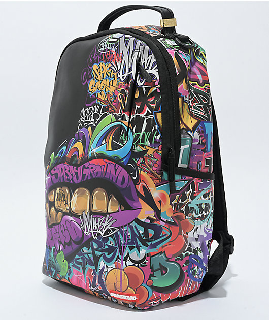 Sprayground Half Graffiti Black Backpack