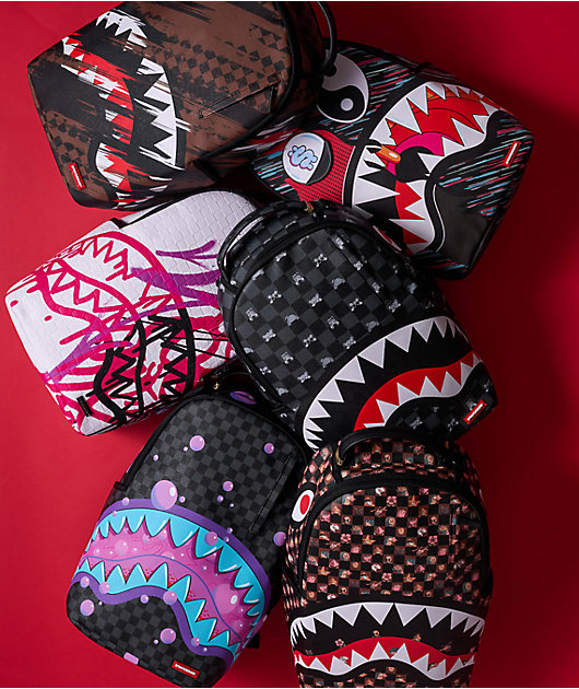 Sprayground King Characters Remix Checker Backpack