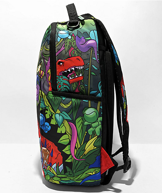 Sprayground Black Multicolor Shark In Paris Backpack Books School Bag  Monogram