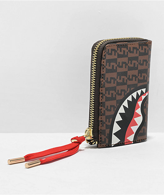 Sprayground Money Brown Checkered Wallet | Zumiez