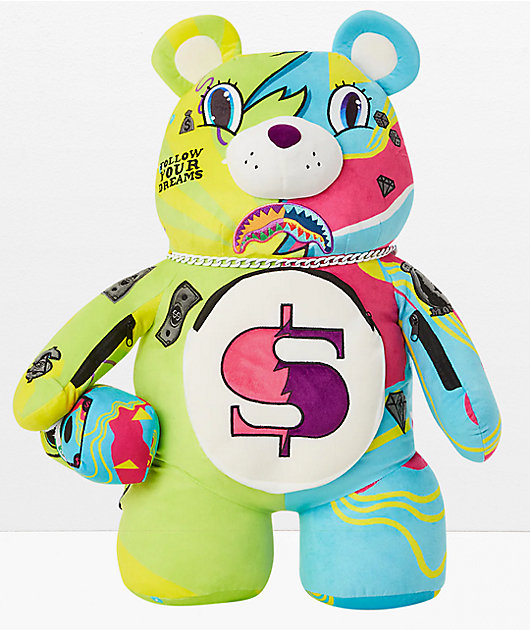 ブランド品専門の Sprayground Backpack Bear Multicolored Weird Split Moneybear バッグ