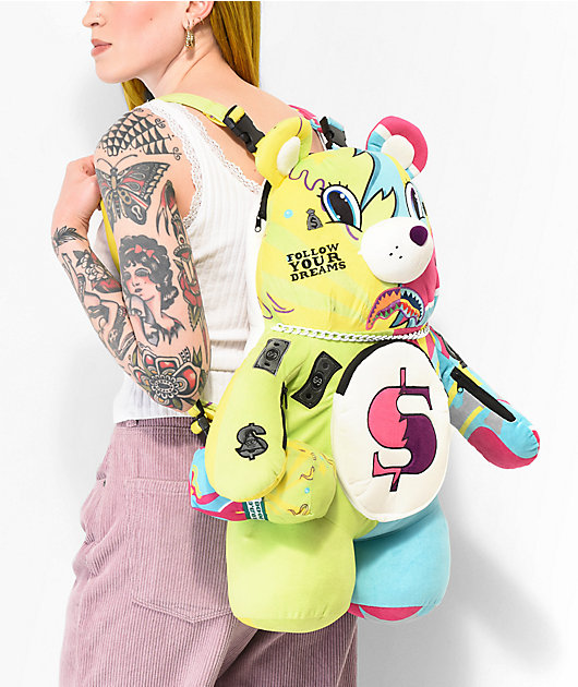 Sprayground Split Mean & Clean Teddy Bear Backpack Bag SOLD OUT