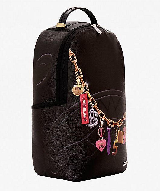 Sprayground Painted Hanging Stuff Black Backpack