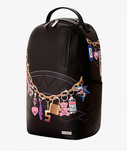 Sprayground Painted Hanging Stuff Black Backpack