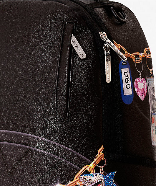 Sprayground Painted Hanging Stuff Black Backpack
