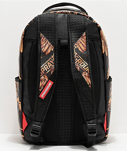 sprayground black shark backpack