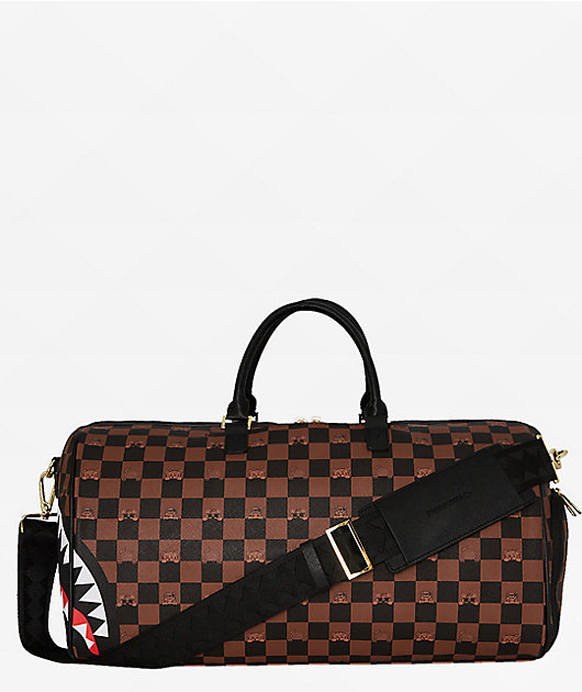 Sprayground Peeking Character Checker Duffle Bag | Zumiez