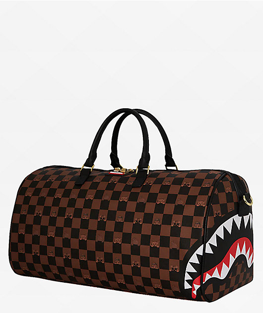 Sprayground Peeking Character Checker Duffle Bag | Zumiez