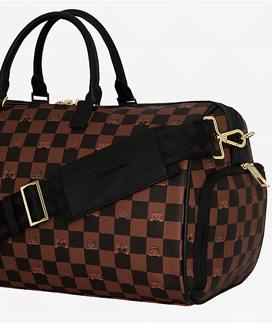 バッグ・カバンその他 SPRAYGROUND Men Bags D7507 PEEKING CHARACTER CHECK Brown Sprayground Peeking Checker Brown Backpack | Zumiez