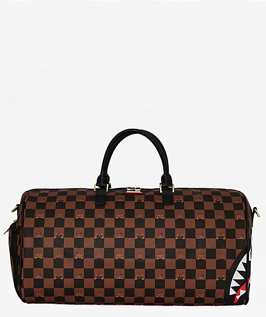 Sprayground Peeking Character Checker Duffle Bag | Zumiez