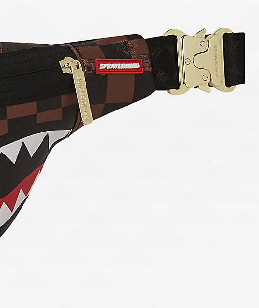 Sprayground Peeking Character Checker Fanny Pack