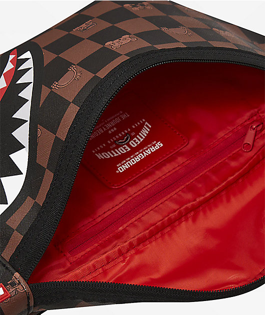 Sprayground Peeking Character Checker Fanny Pack