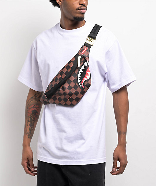 Sprayground Peeking Character Checker Fanny Pack