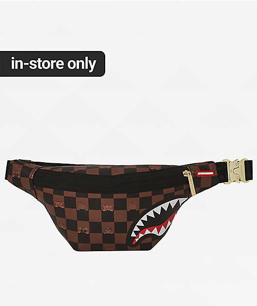 Sprayground/覗き見キャラクターチェックメッセンジャースリング Sprayground Peeking Character Checker Fanny Pack | Zumiez
