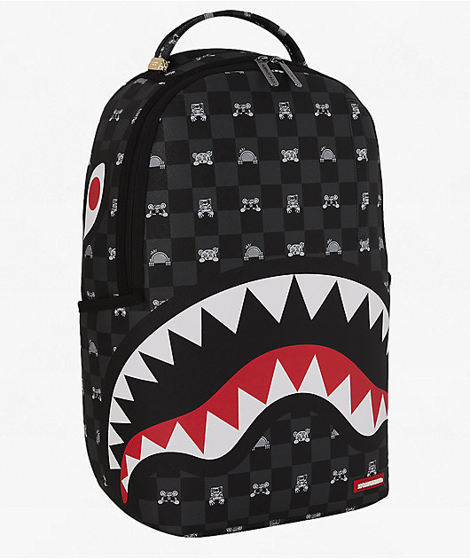 【極美品】SPRAYGROUND バックパック シャーク チェック柄 Sprayground Peeking Character Checkered Backpack | Zumiez