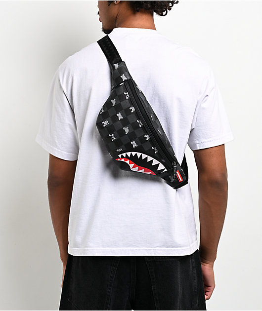 Sprayground Peeking Checker Fanny Pack