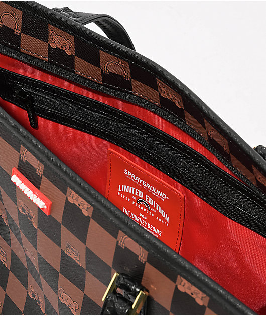 Sprayground Peeking Checker Tote Bag
