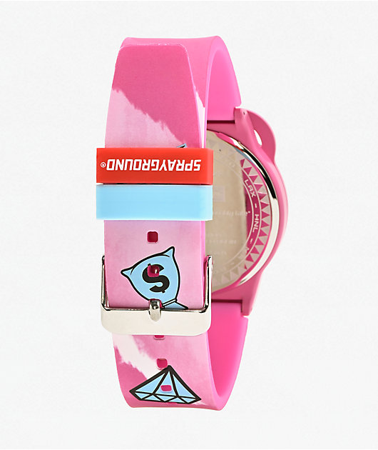 Sprayground Pink Analog Watch