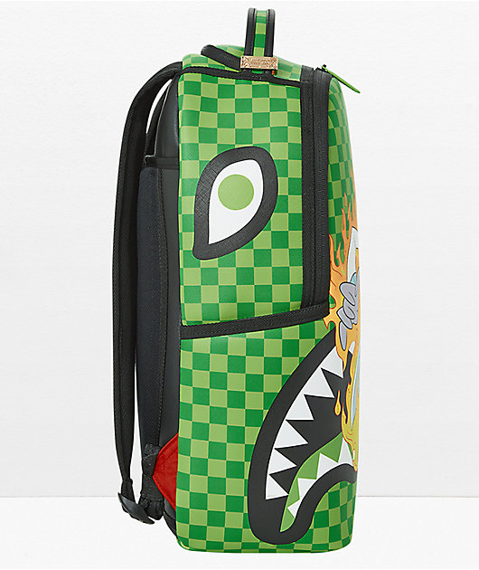 Sprayground x Rick & Morty Shark Bite Green Backpack